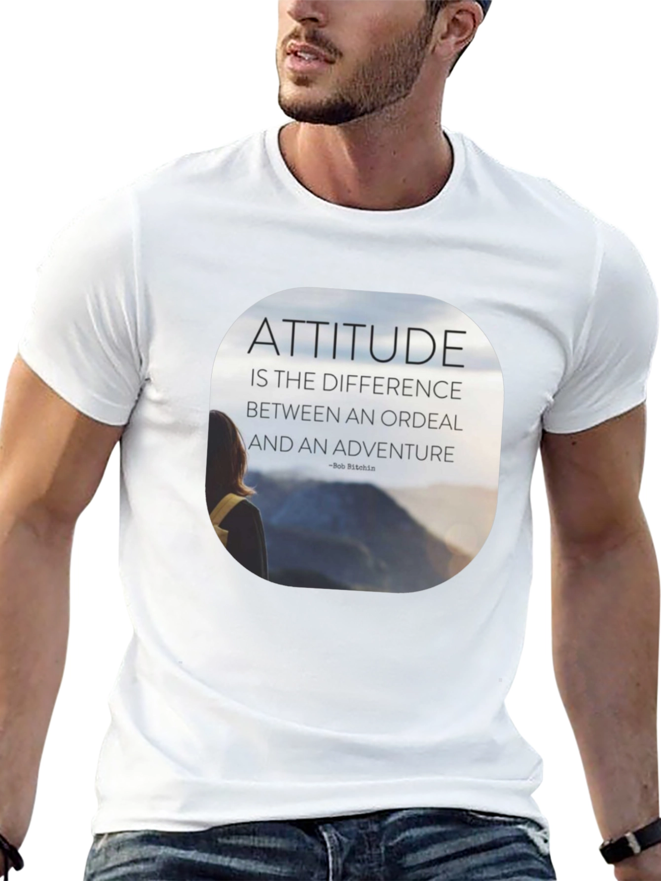 Attitude Motivational Graphic T-Shirt - Black