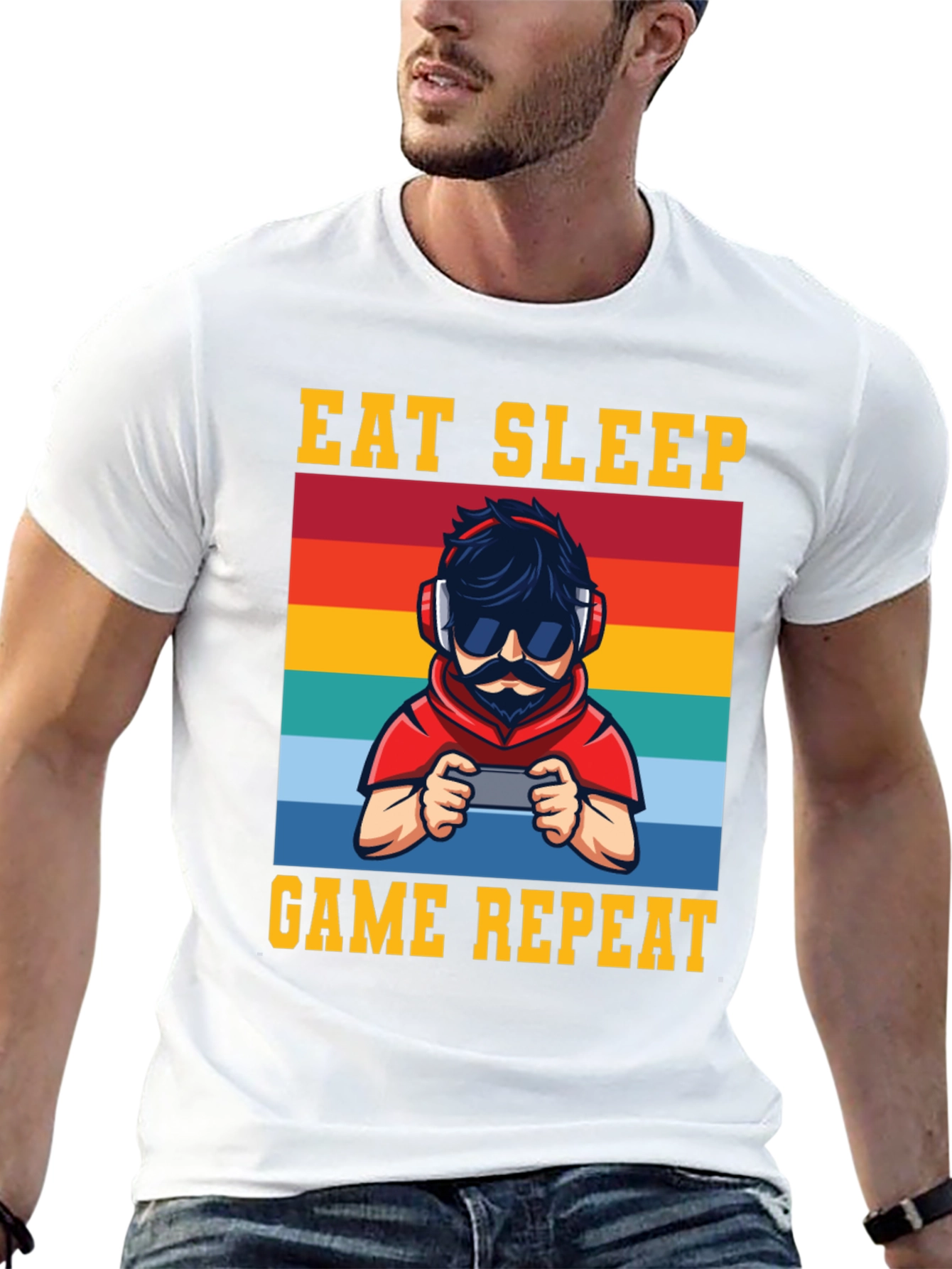 Eat Sleep Game Repeat Graphic Tee