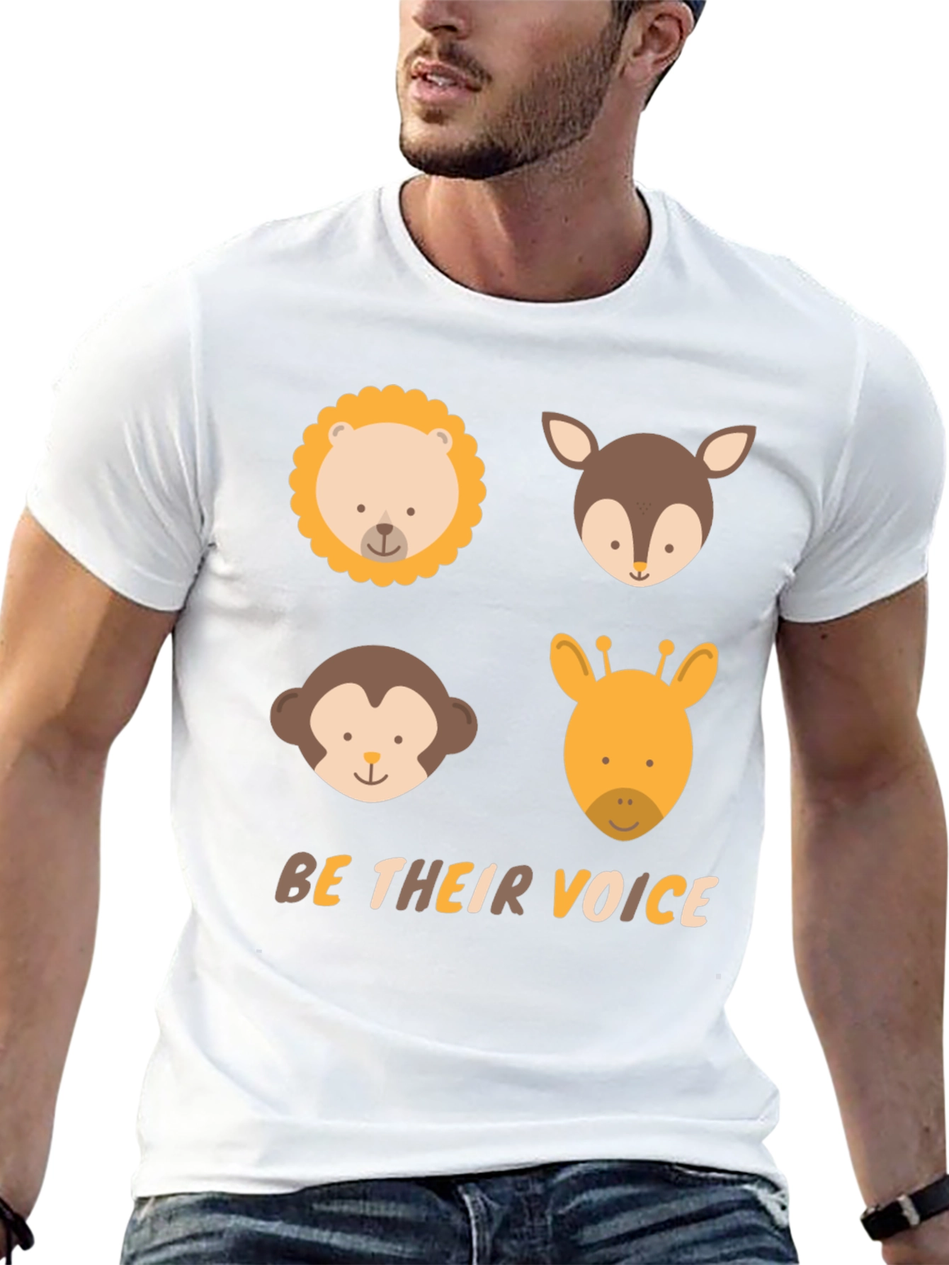 Animal Faces T-Shirt - Be Their Voice Tee