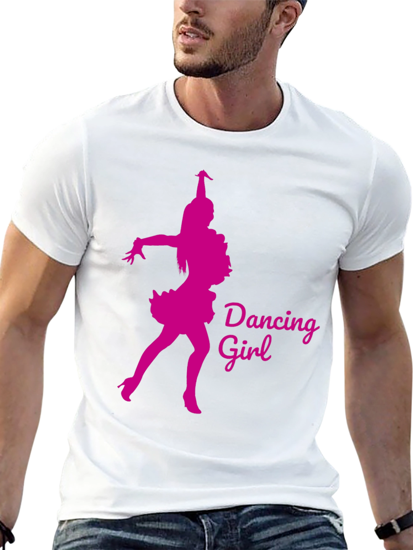 Dancing Girl Graphic Tee - Black
