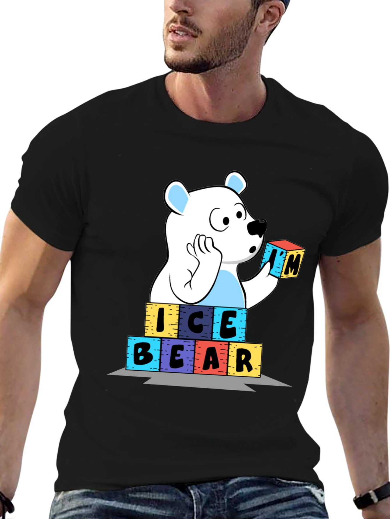 Ice Bear Graphic Tee - Playful Cartoon T-Shirt