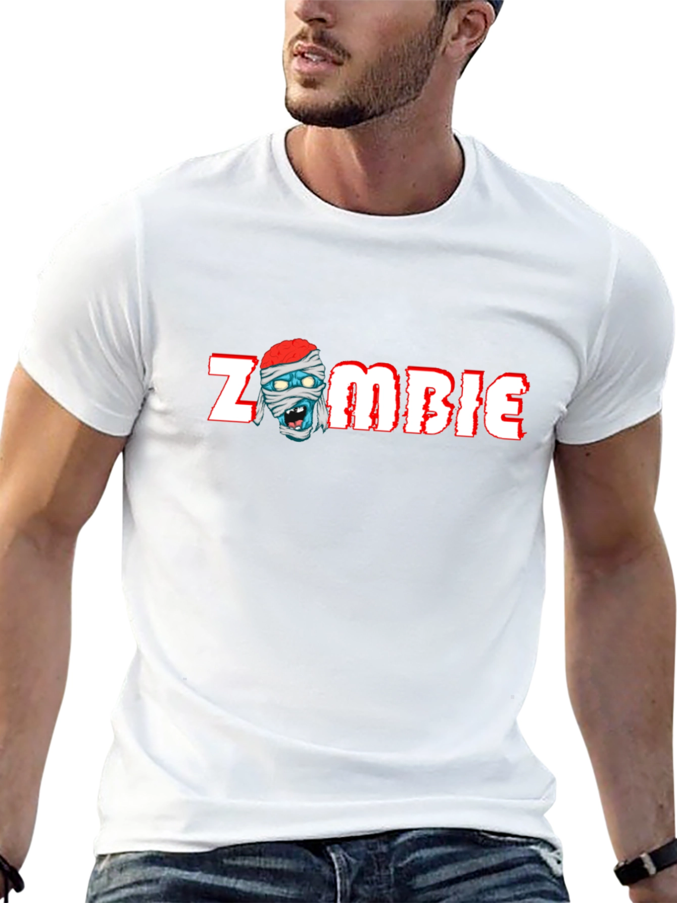 Zombie Mummy Graphic Black T-Shirt