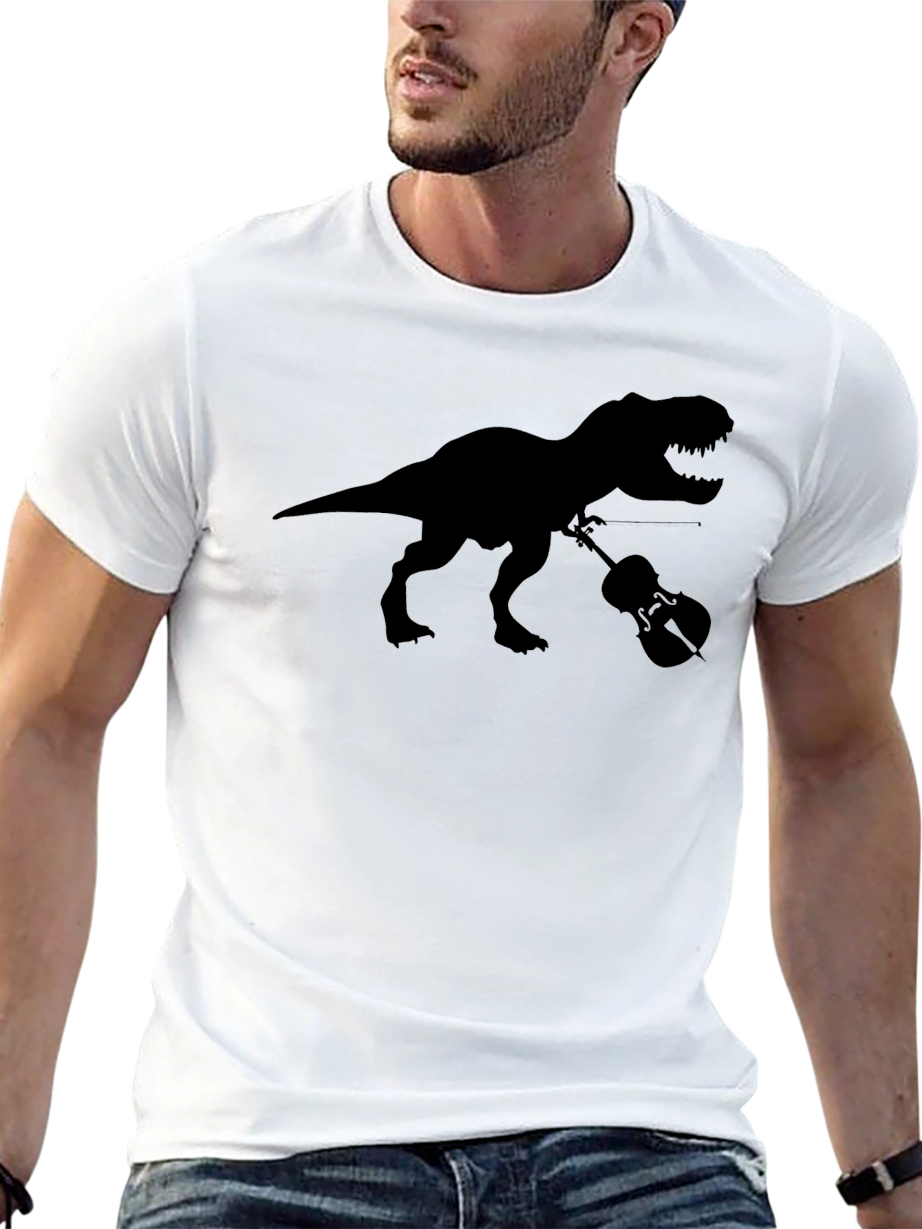 Dino Violist Black T-Shirt