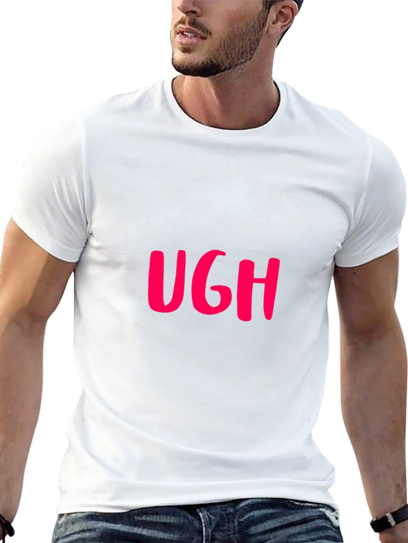 Ugh! Graphic T-Shirt - Black Casual Tee