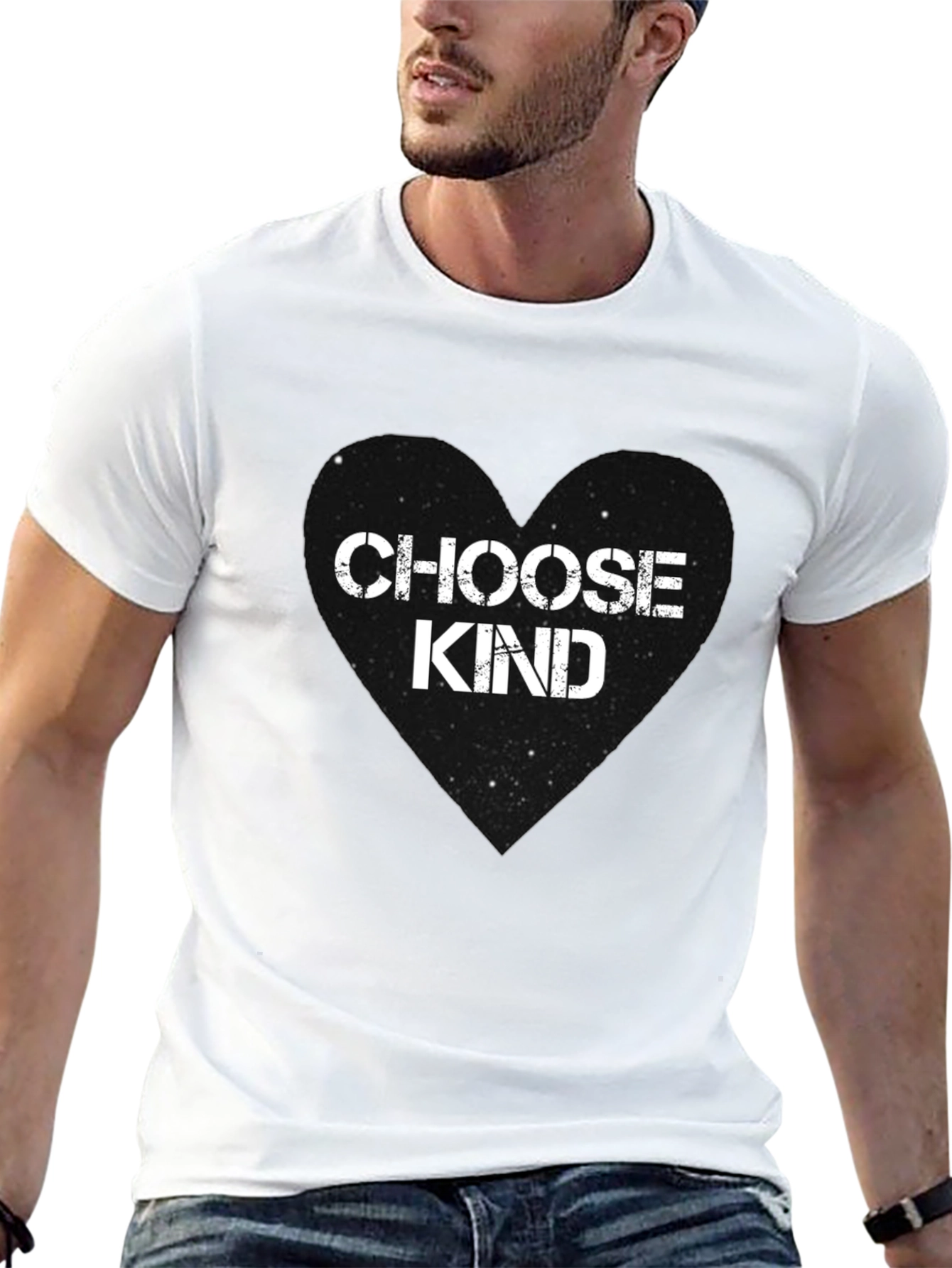 Choose Kind Heart Graphic Tee - Casual Comfort
