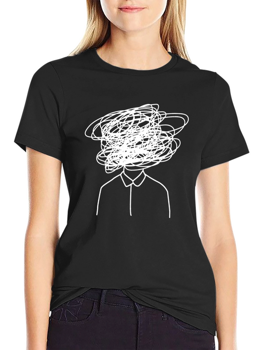 Abstract Mind Graphic Tee - Black T-Shirt