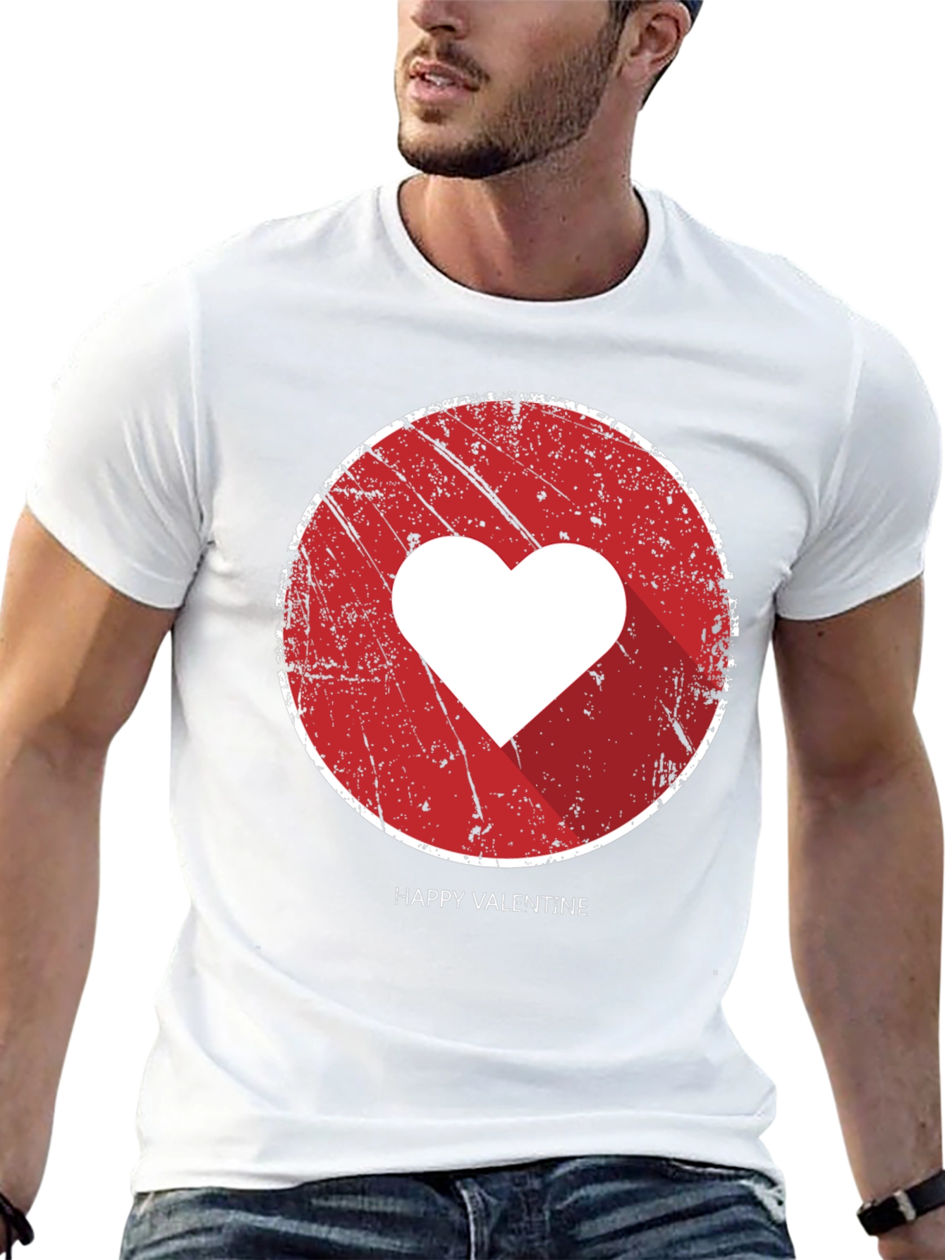 Happy Valentines Day Heart Graphic T-Shirt