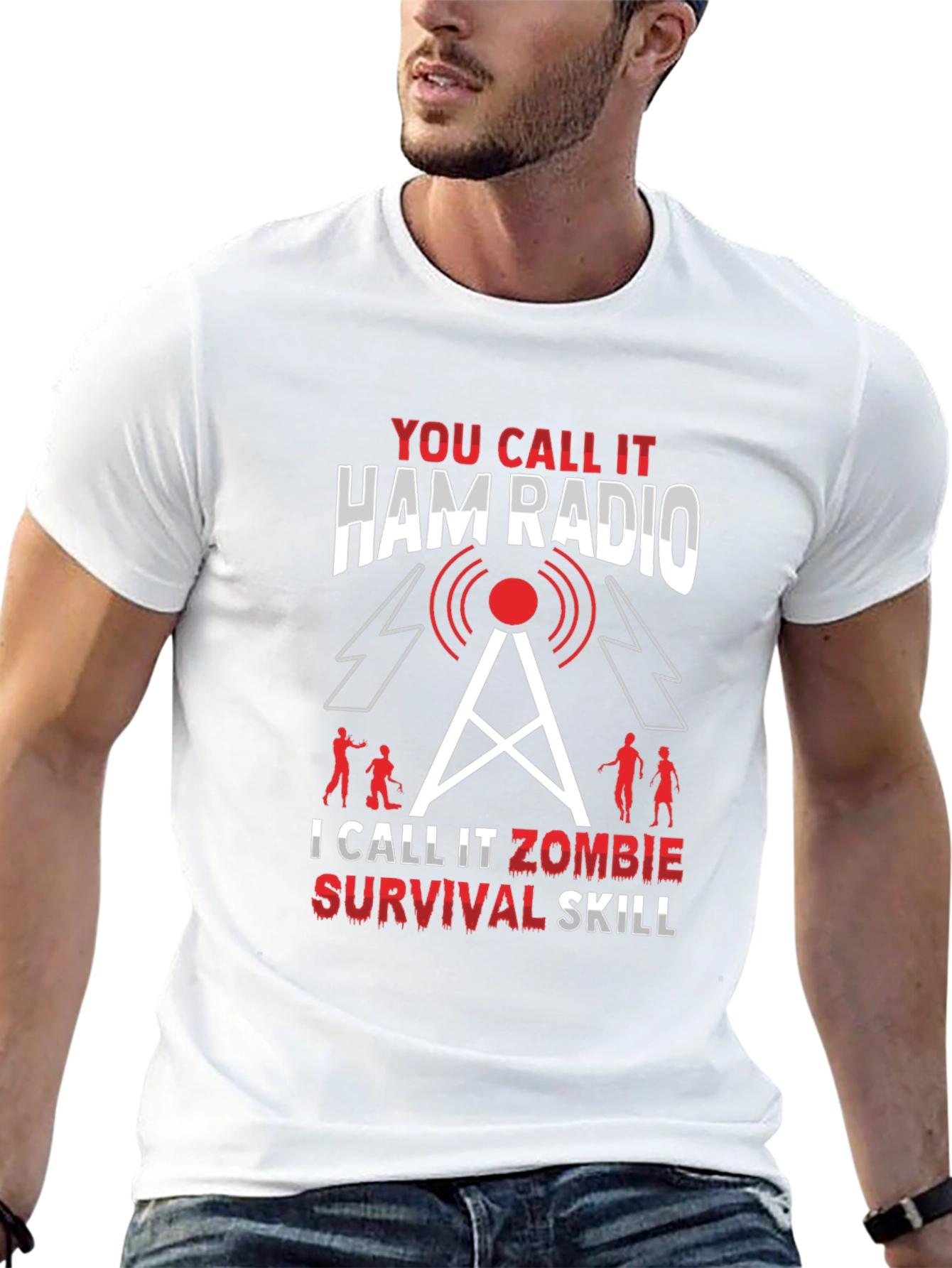 Ham Radio Zombie Survival Skill T-Shirt