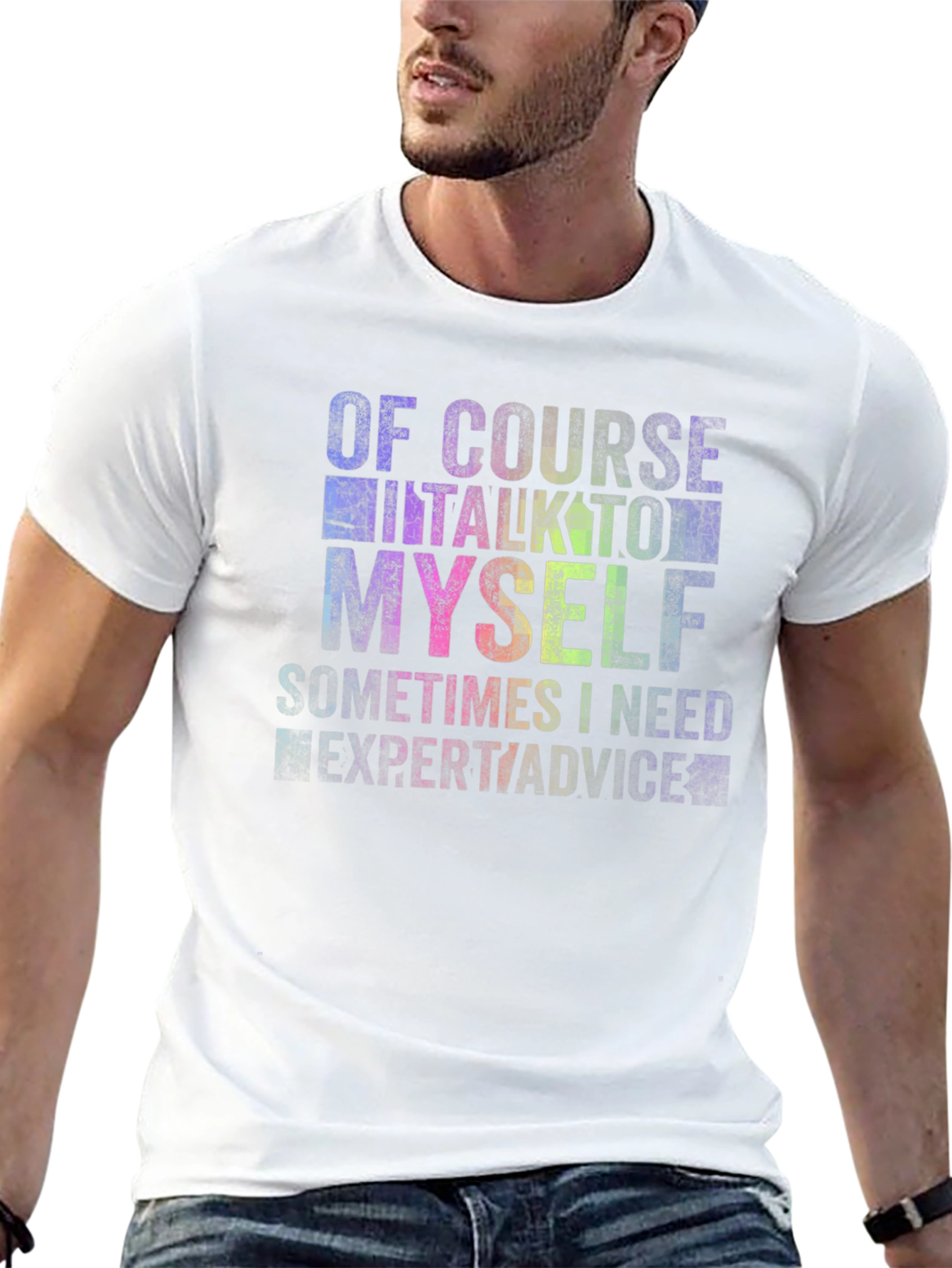 Funny Of Course I Talk To Myself Black T-Shirt