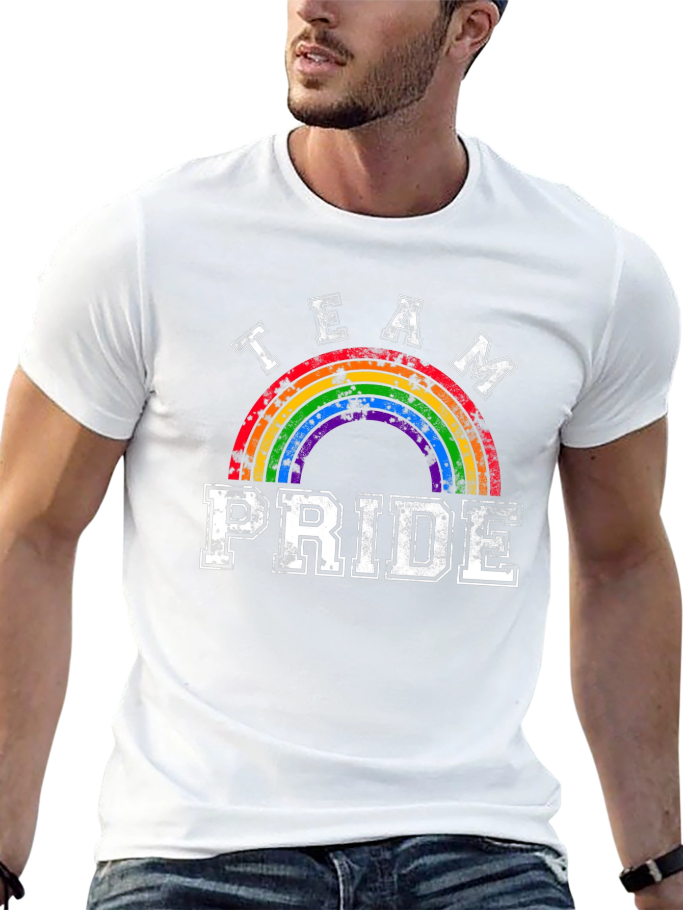 Team Pride Rainbow Graphic Tee