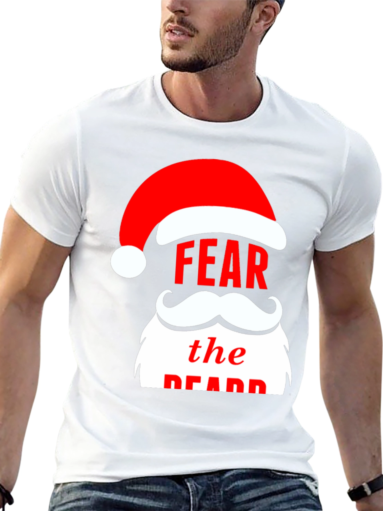 Fear the Beard Santa Tee