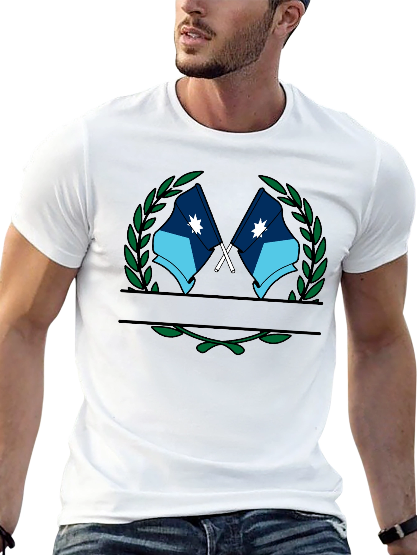 Flag Laurel Wreath Graphic T-Shirt