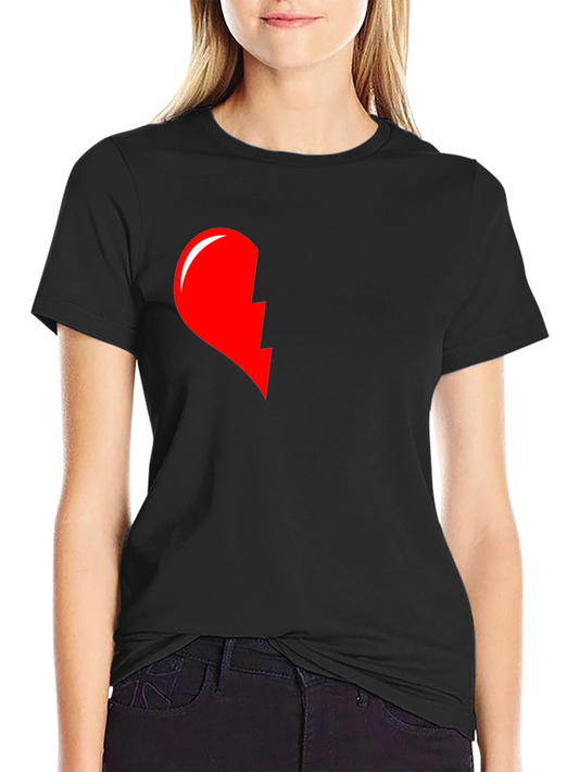 Broken Heart T-Shirt - Left Side Graphic Tee