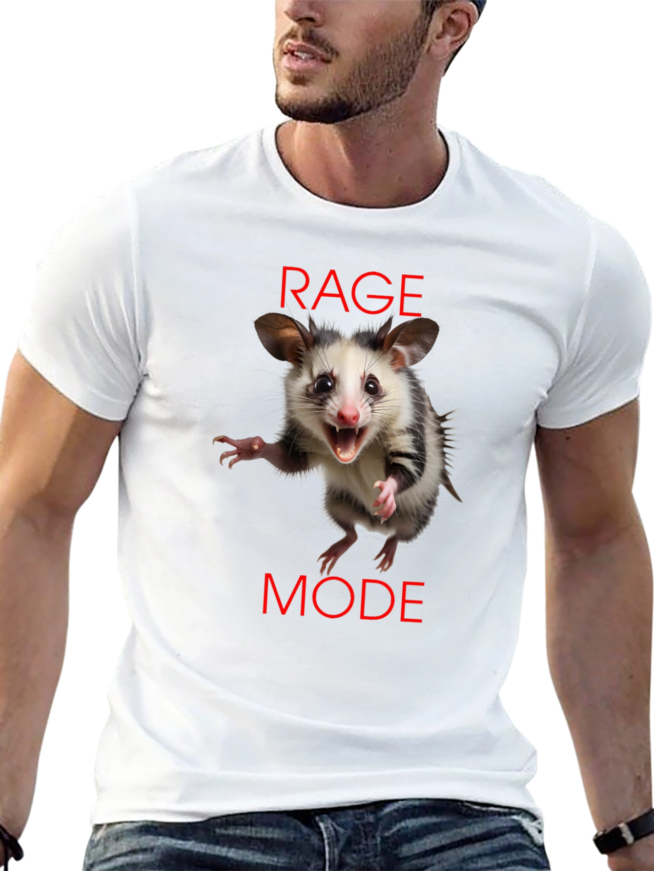 Rage Mode Opossum Black T-Shirt