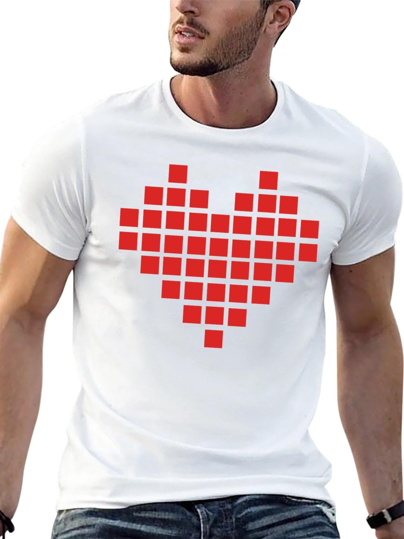 Pixel Heart Graphic T-Shirt