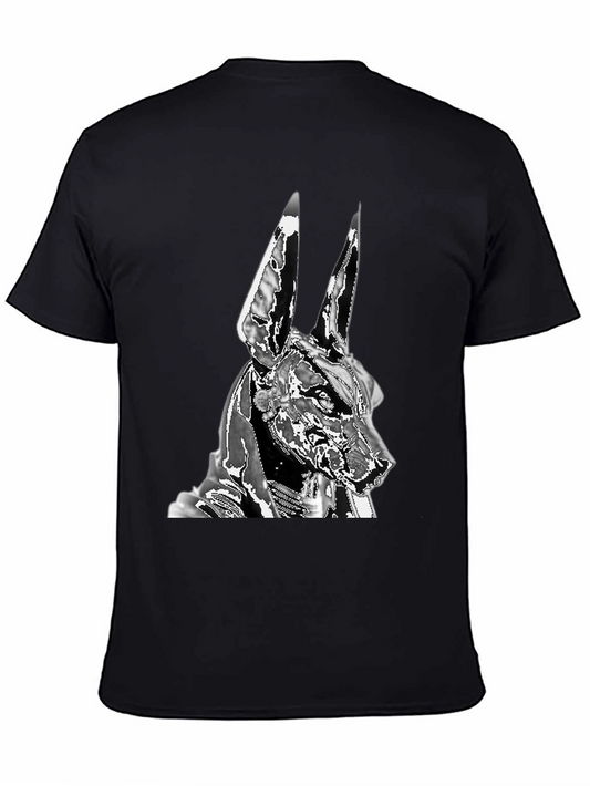 Anubis Graphic Tee - Black Cotton Blend