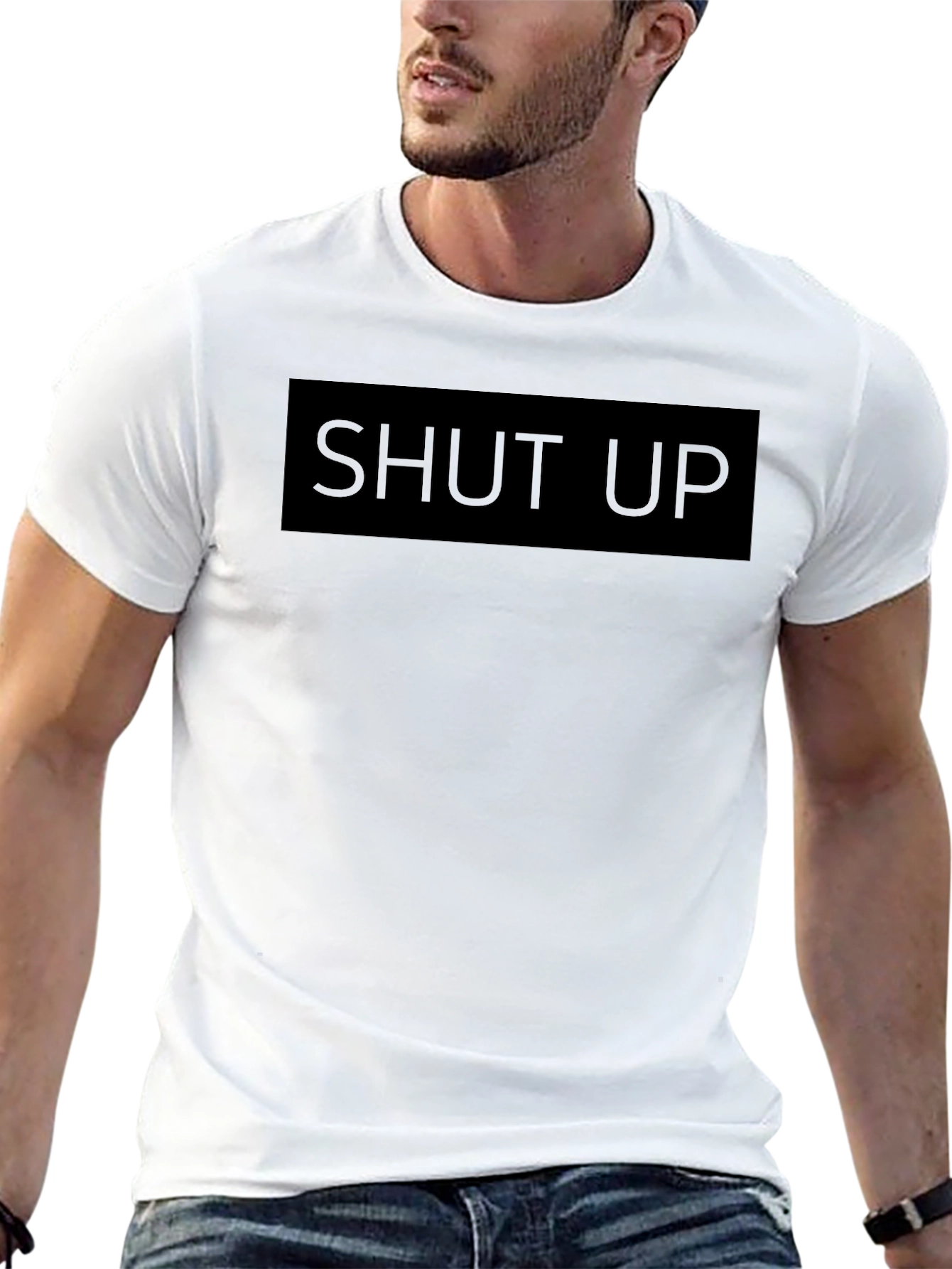 Black Shut Up Graphic Tee