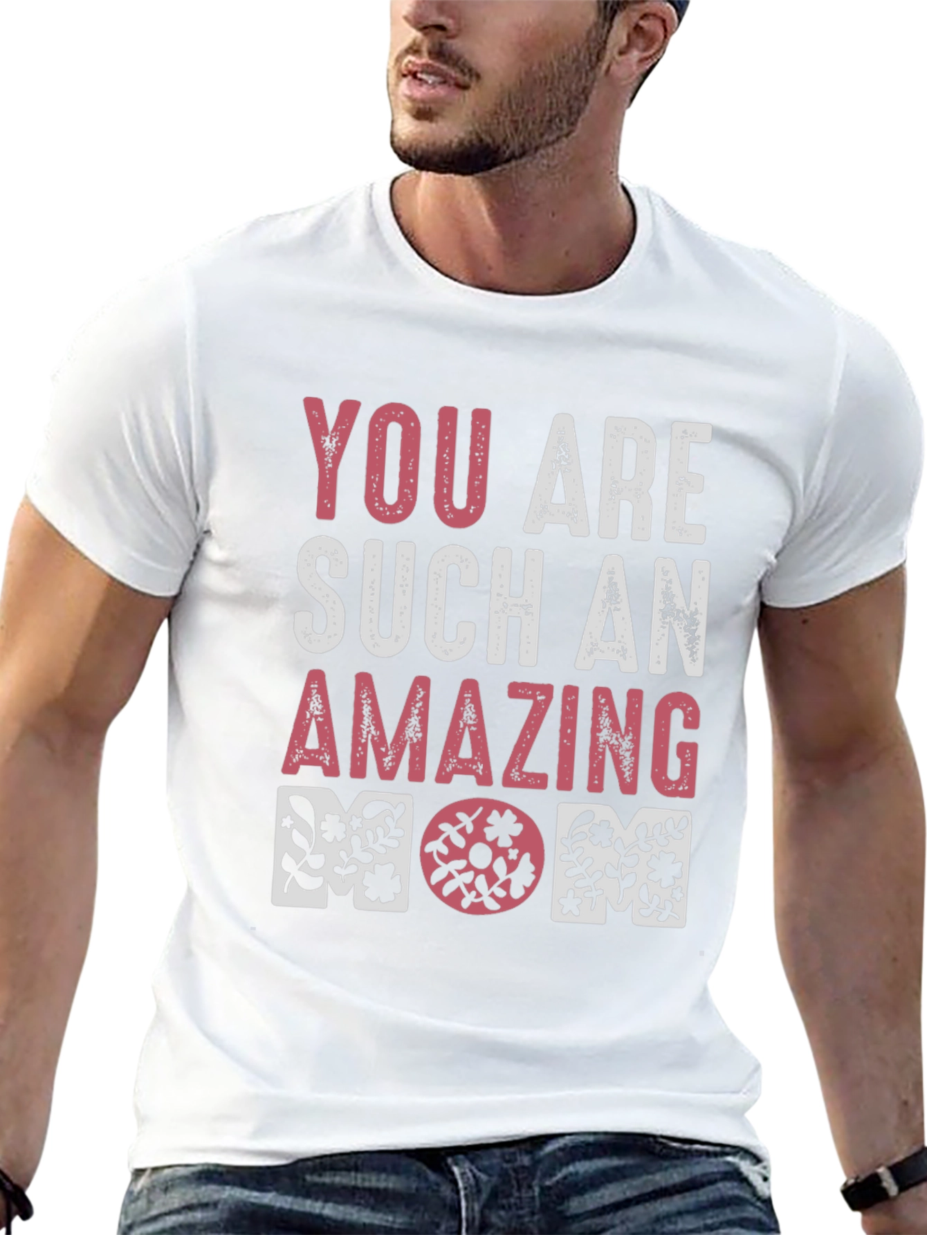 Amazing Mom Floral Graphic T-Shirt