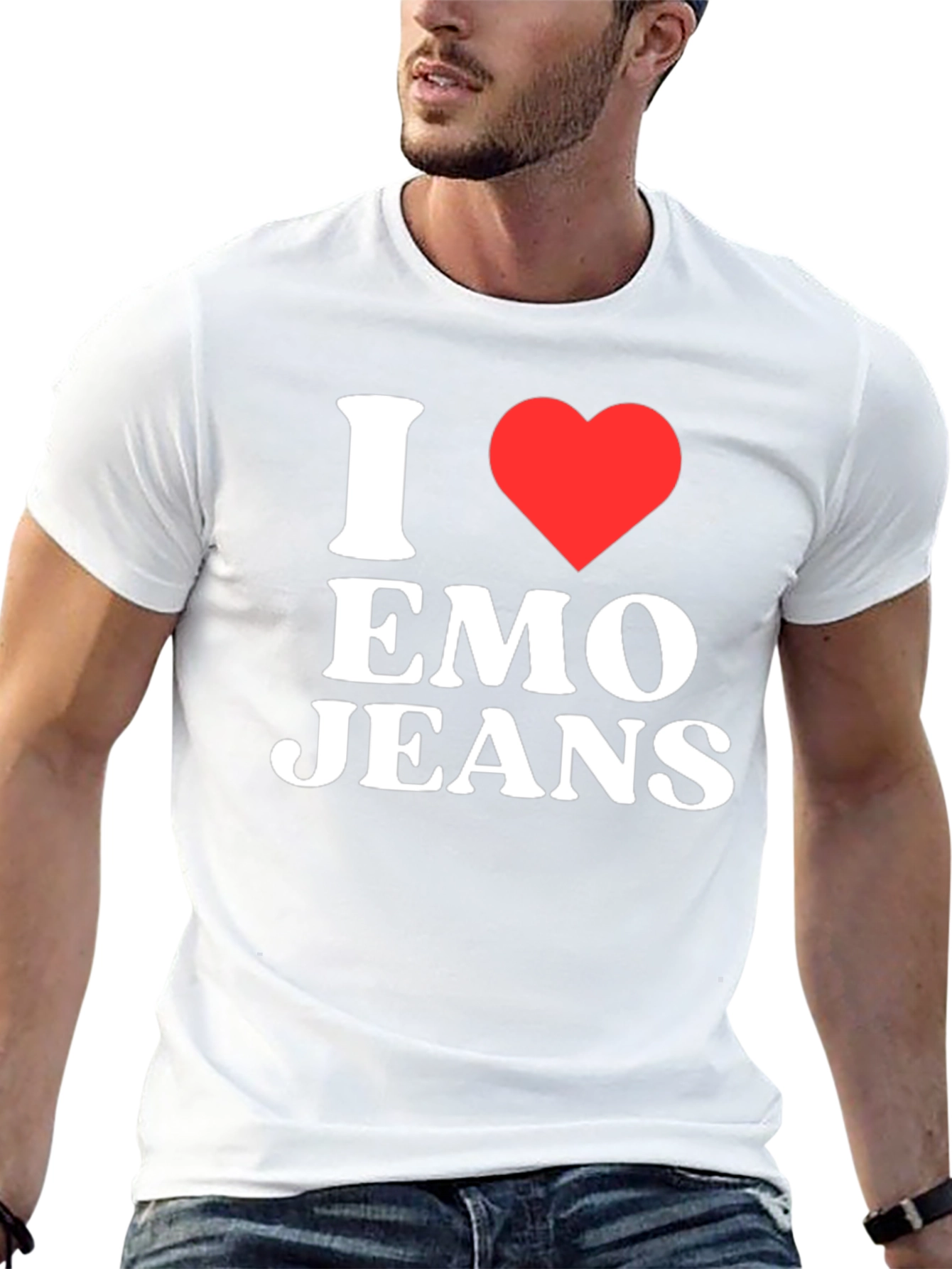 I Heart Emo Jeans Black T-Shirt