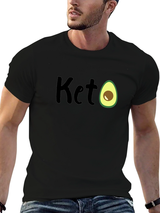 Keto Avocado T-Shirt - Black Graphic Tee