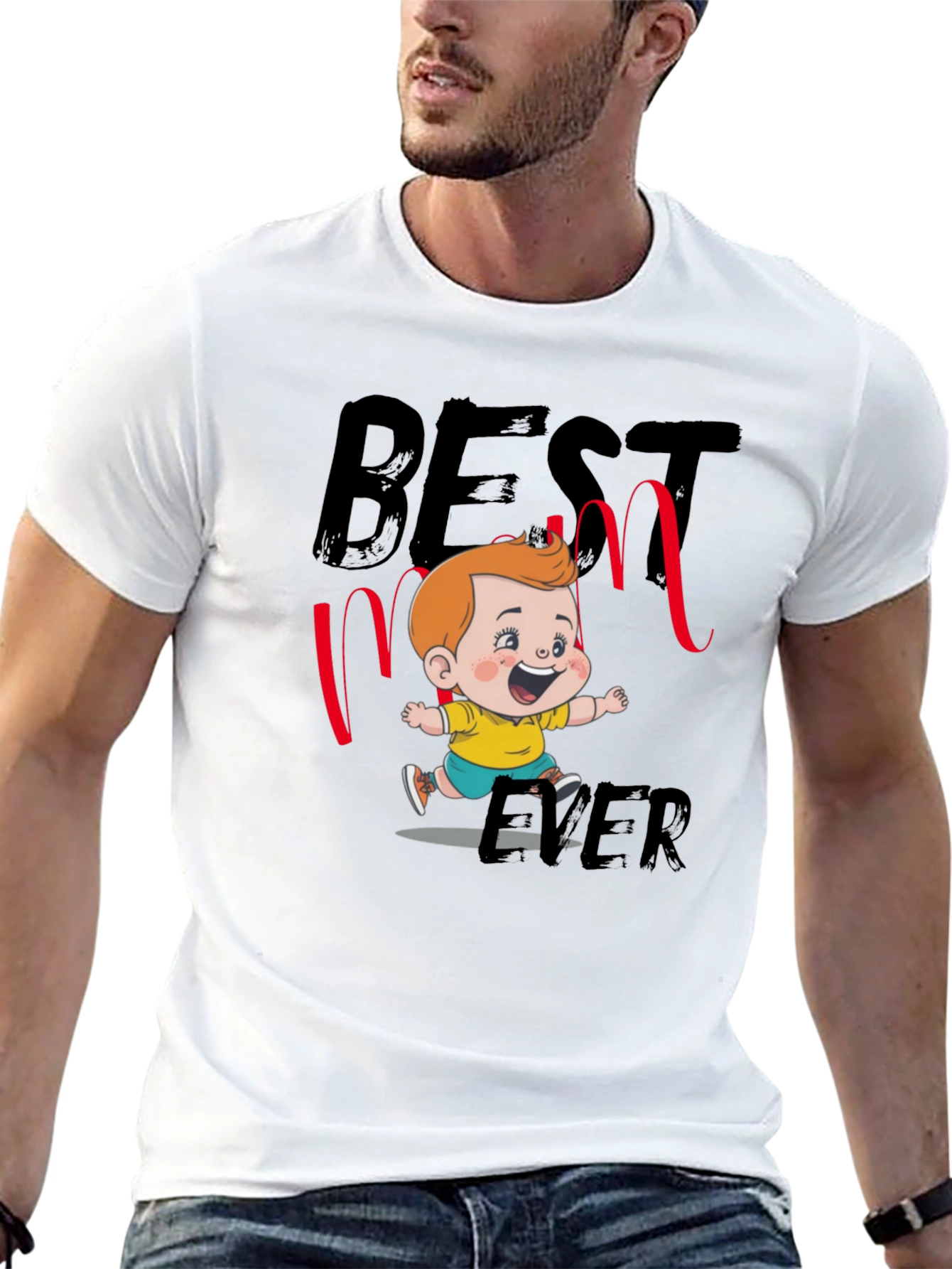 Best Mom Ever T-Shirt - Cute Cartoon Design