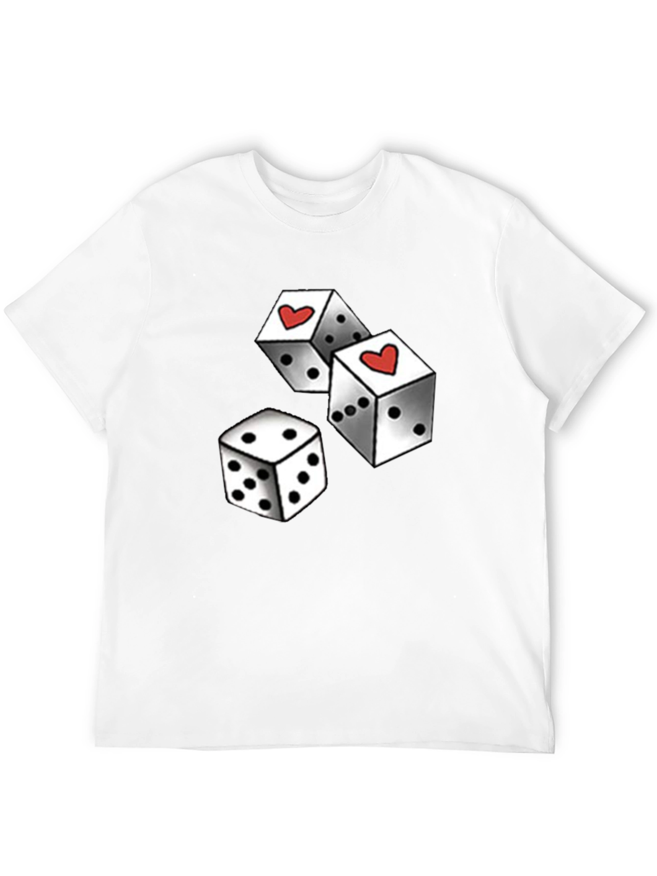Dice with Heart Black Graphic Tee