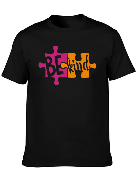 Be Kind Puzzle Piece T-Shirt - Autism Awareness