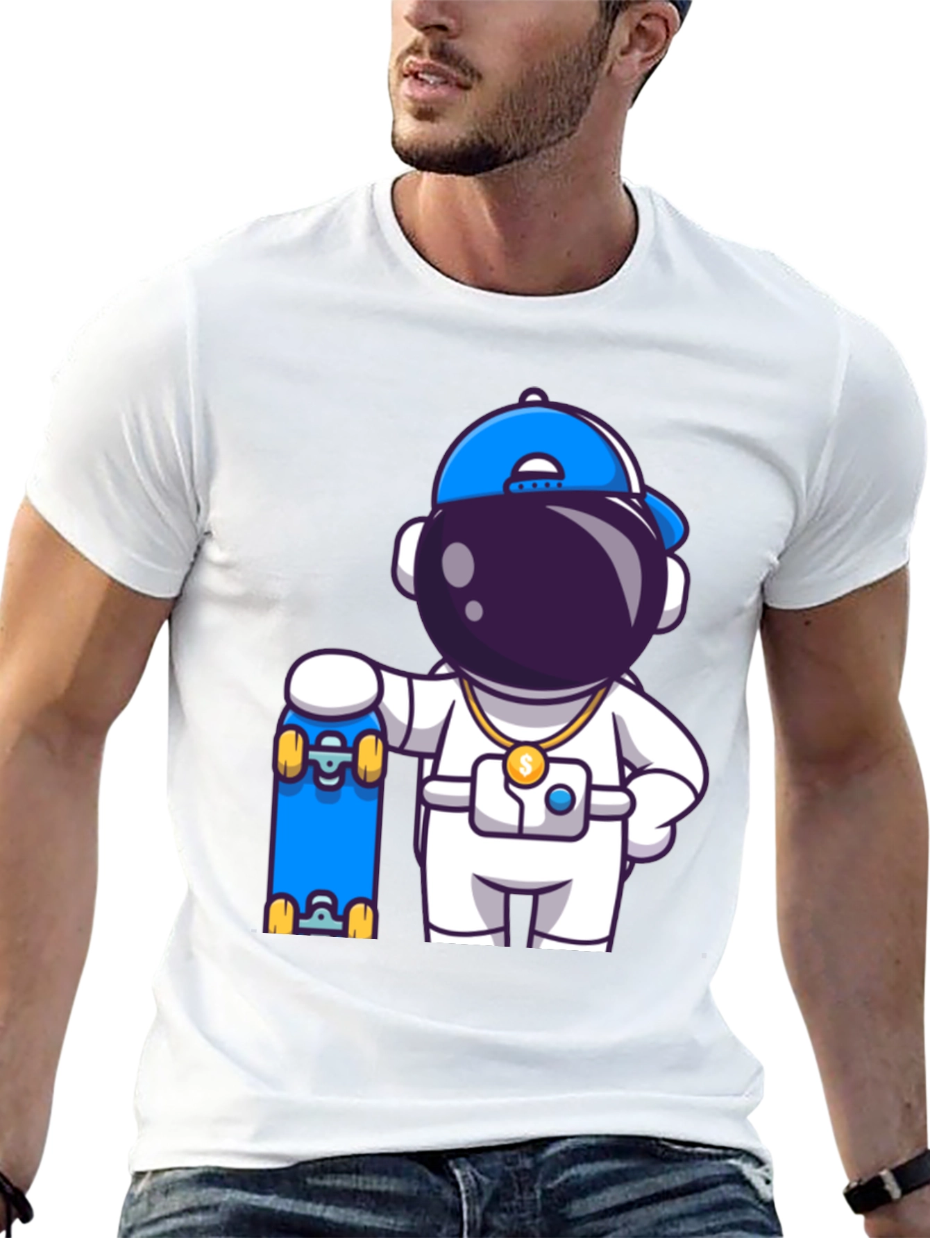 Skater Astronaut Graphic Tee