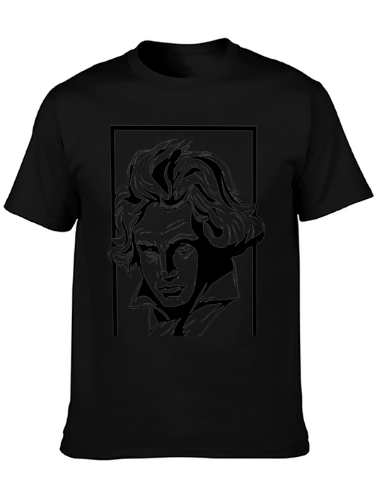 Beethoven Graphic Print T-Shirt - Classic Style