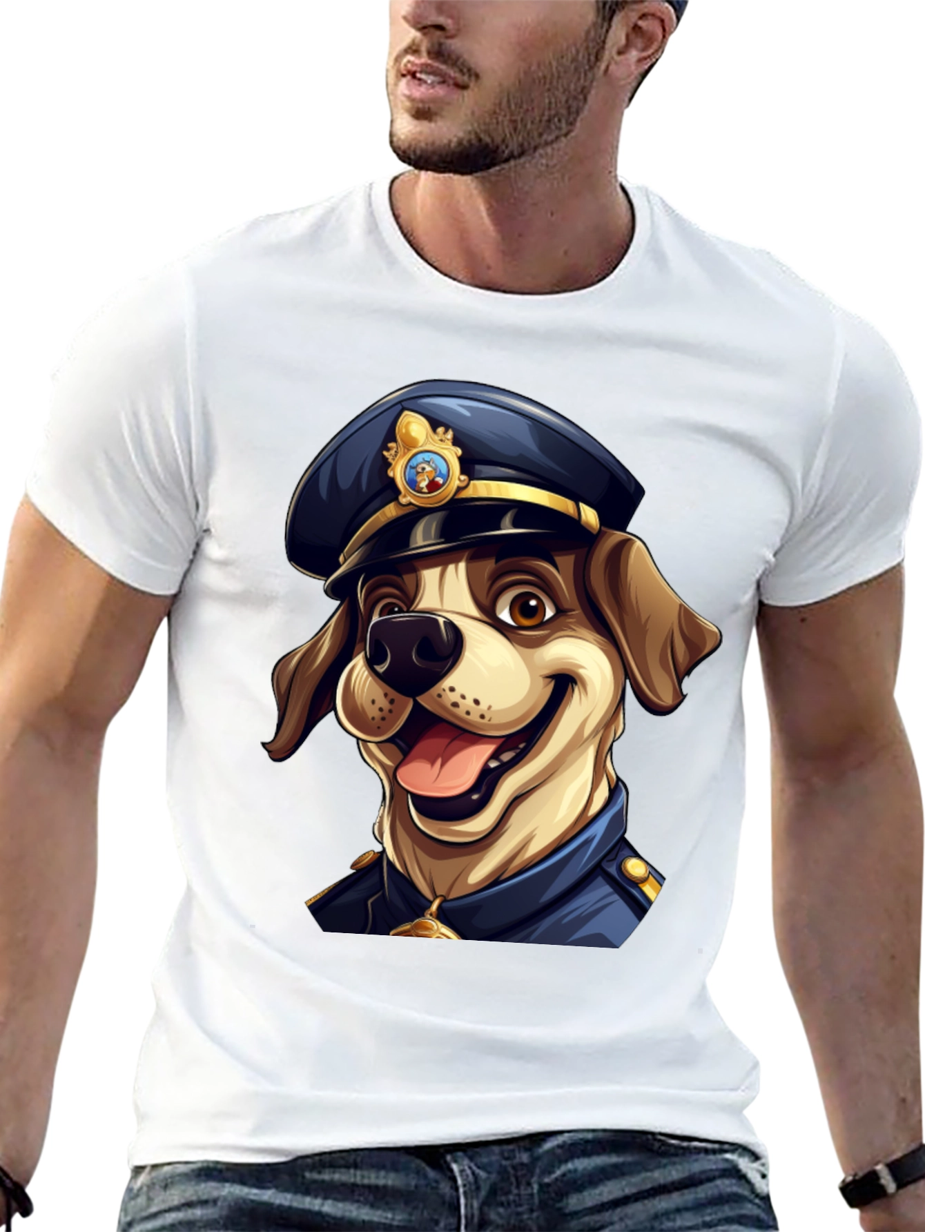 Dog Police T-Shirt - Cartoon Canine Officer