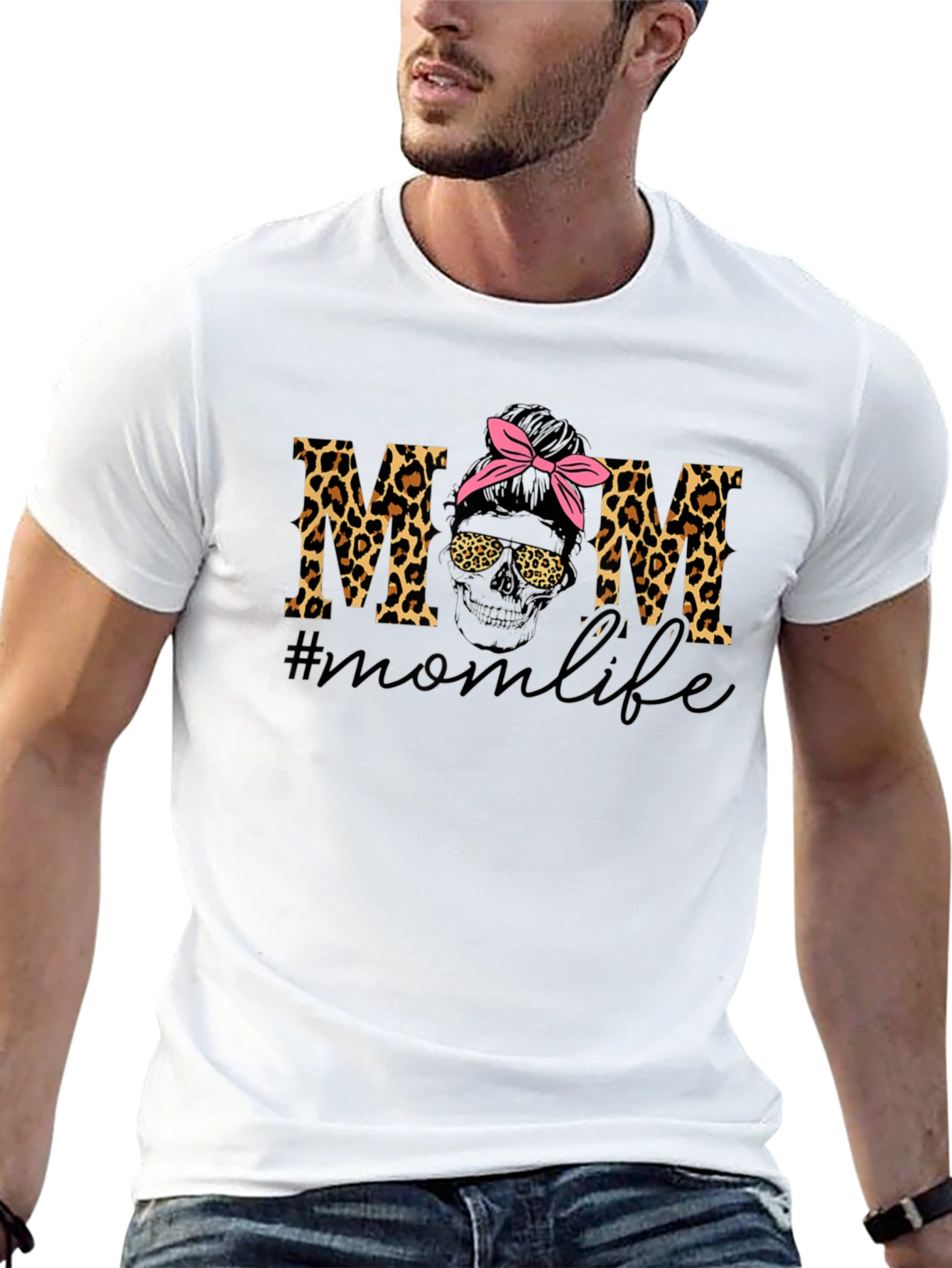 Mom Life Leopard Print T-Shirt