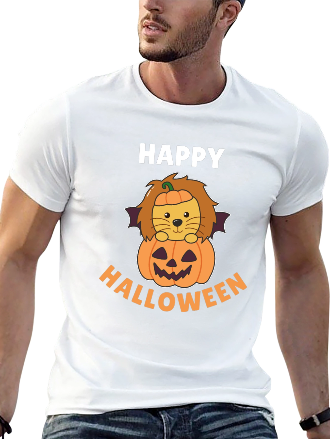 Happy Halloween Lion Pumpkin T-Shirt