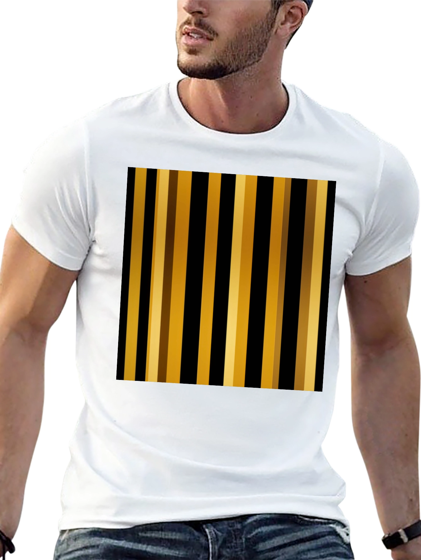 Striped Gold & Black T-Shirt