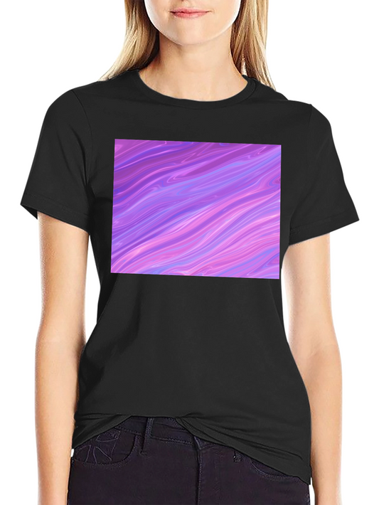 Abstract Swirl Graphic Tee - Black