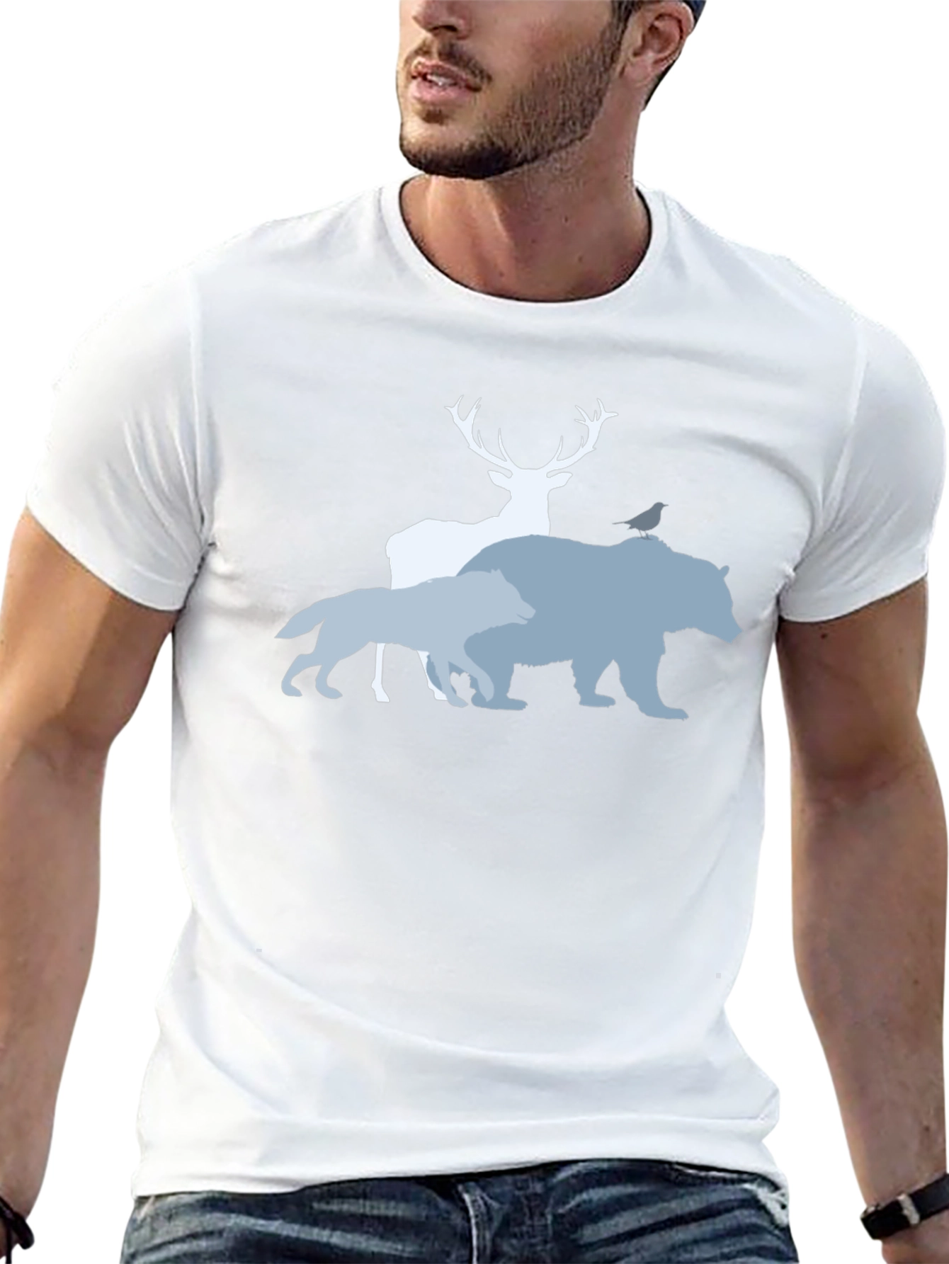Wildlife Trio Graphic Tee - Black