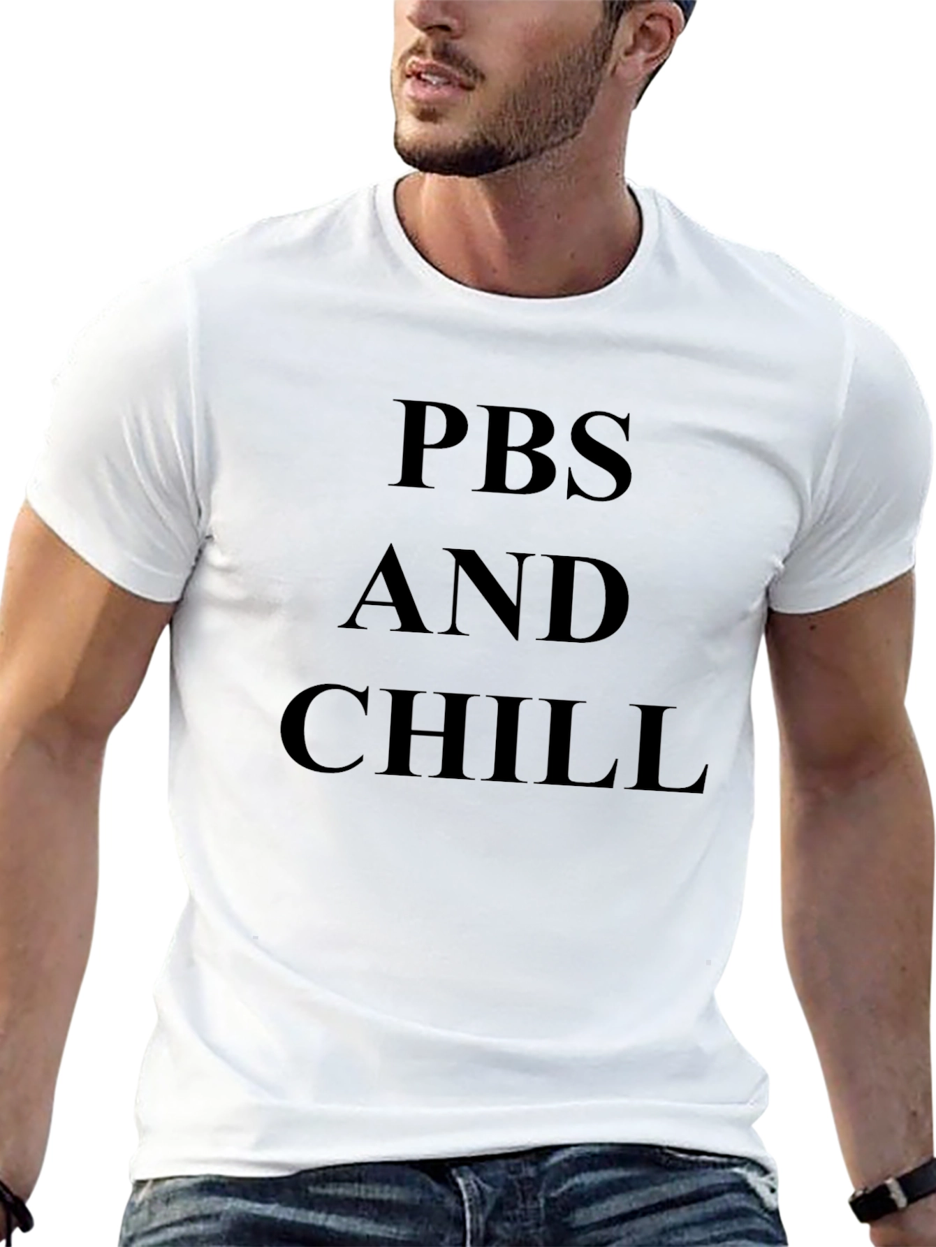 PBS and Chill Black Graphic Tee