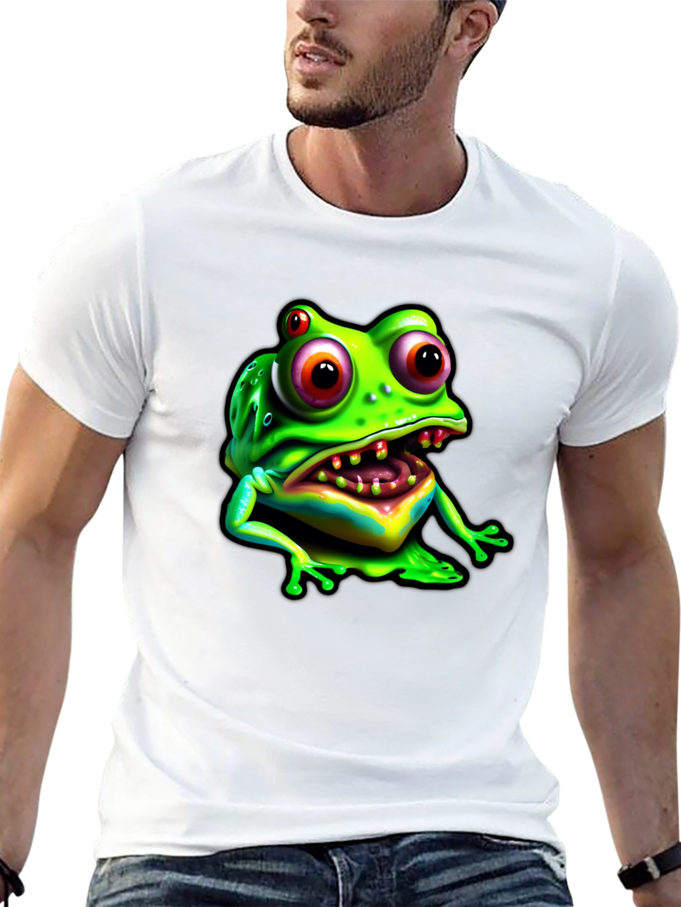 Frog Graphic Tee - Black Cotton Comfort