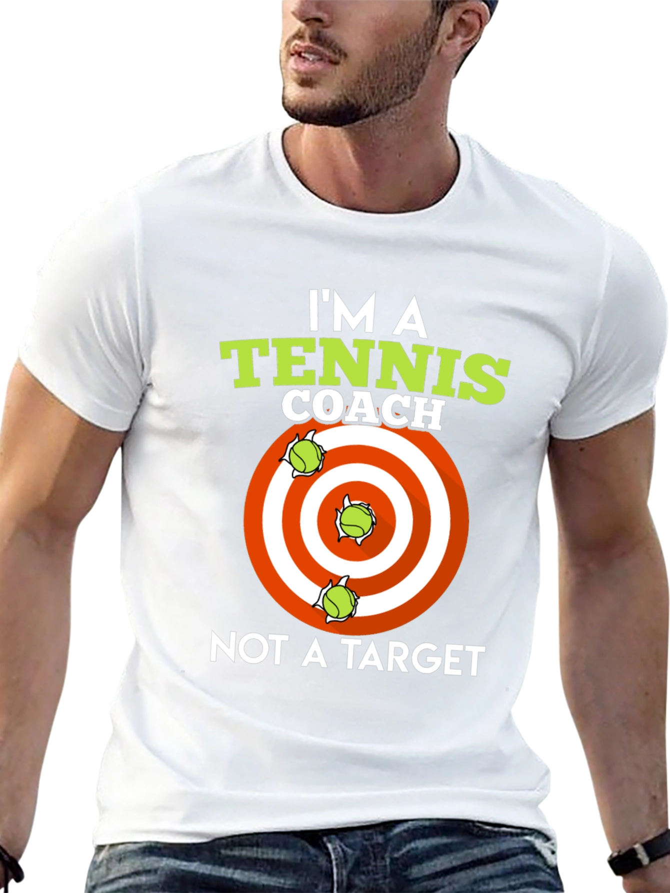 Tennis Coach T-Shirt: Im A Coach Not A Target