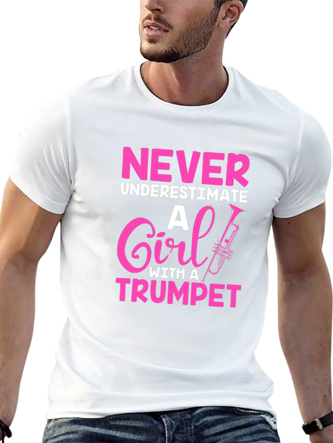 Never Underestimate Trumpet Girl T-Shirt