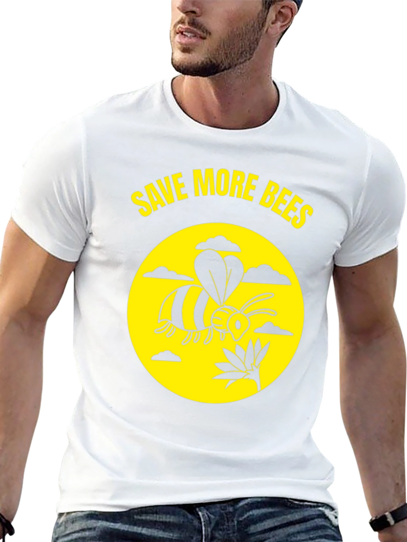 Save More Bees Graphic T-Shirt - Black