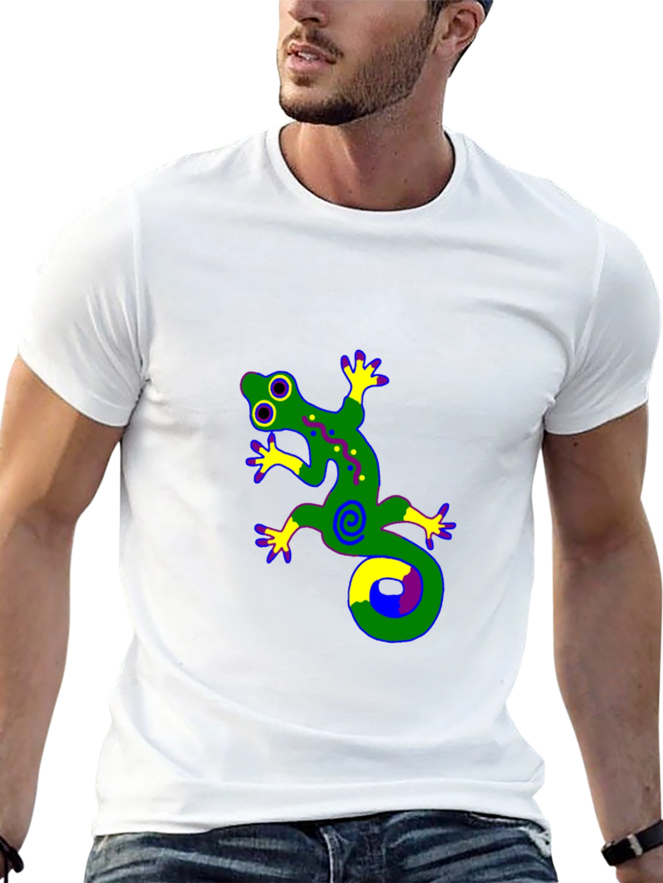 Funky Gecko Graphic Tee - Black