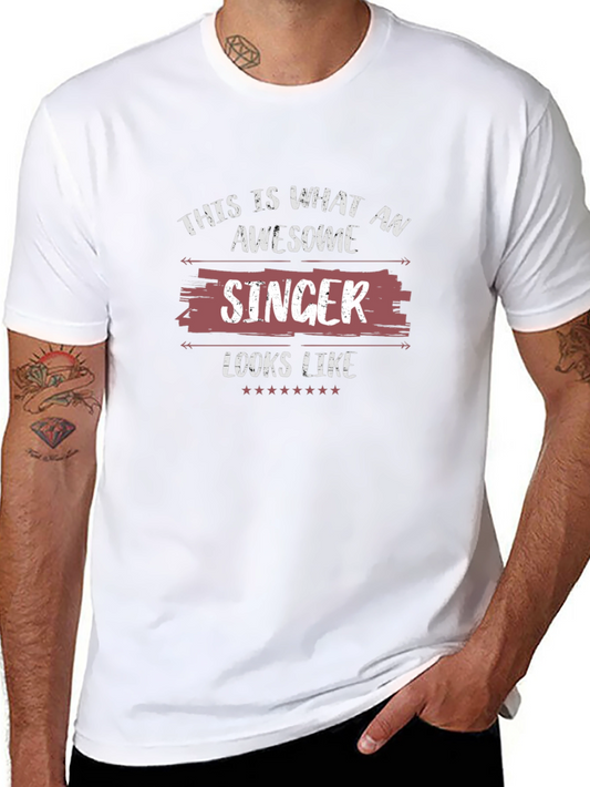 Awesome Singer Graphic T-Shirt - Black