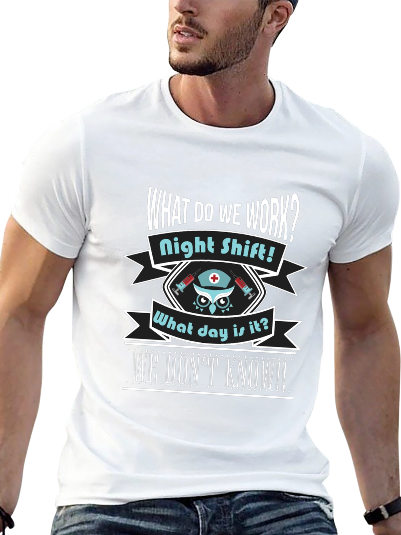 Night Shift Nurse Owl T-Shirt