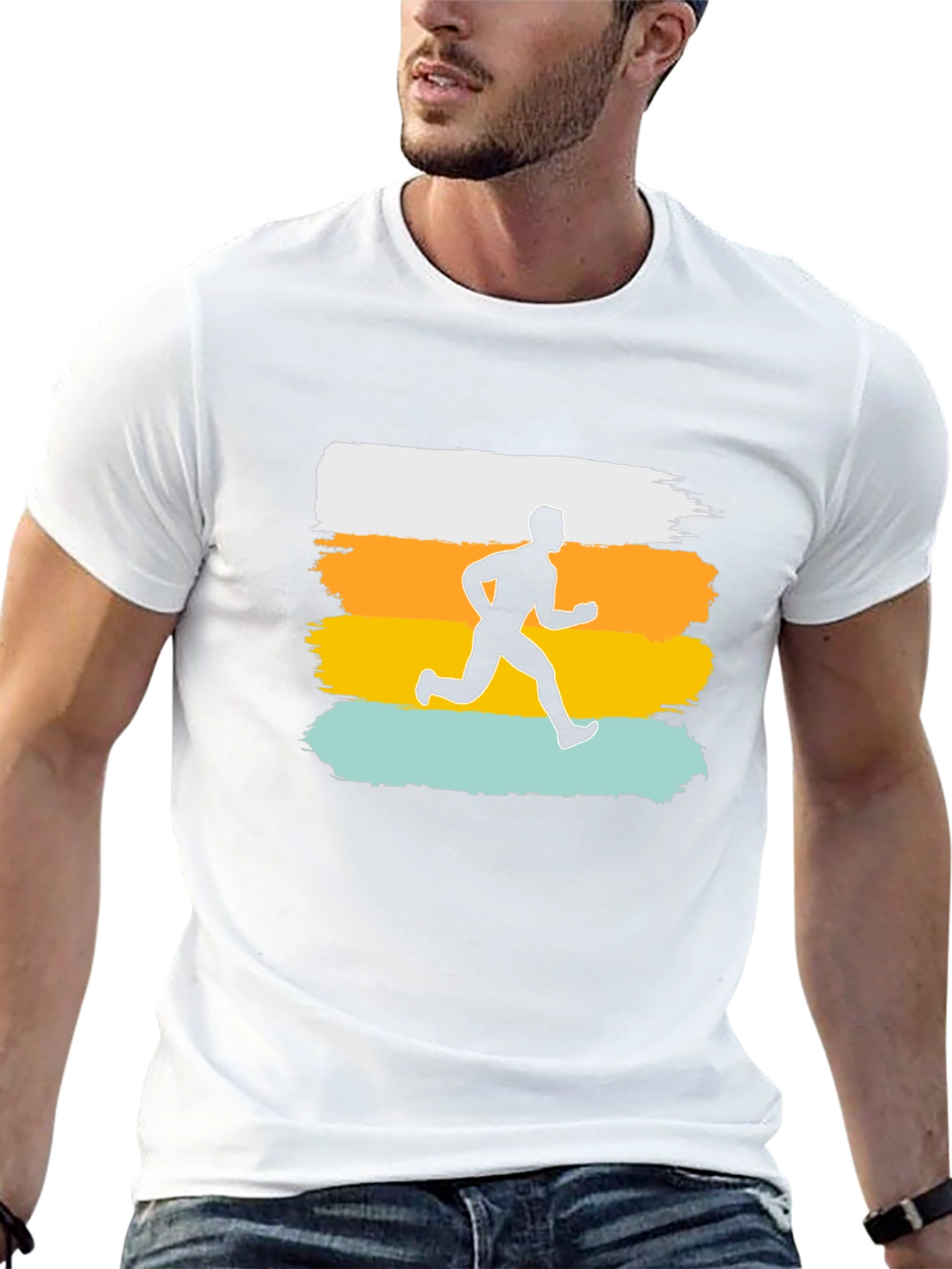 Retro Runner Graphic T-Shirt - Black