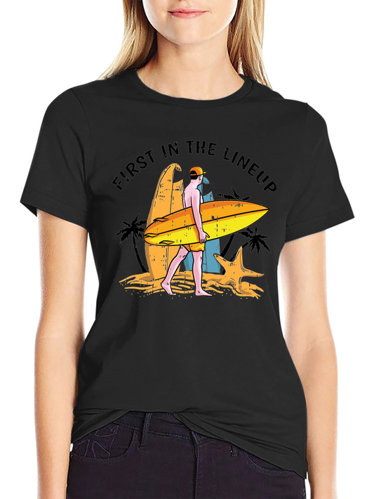 First in the Lineup Surfer T-Shirt