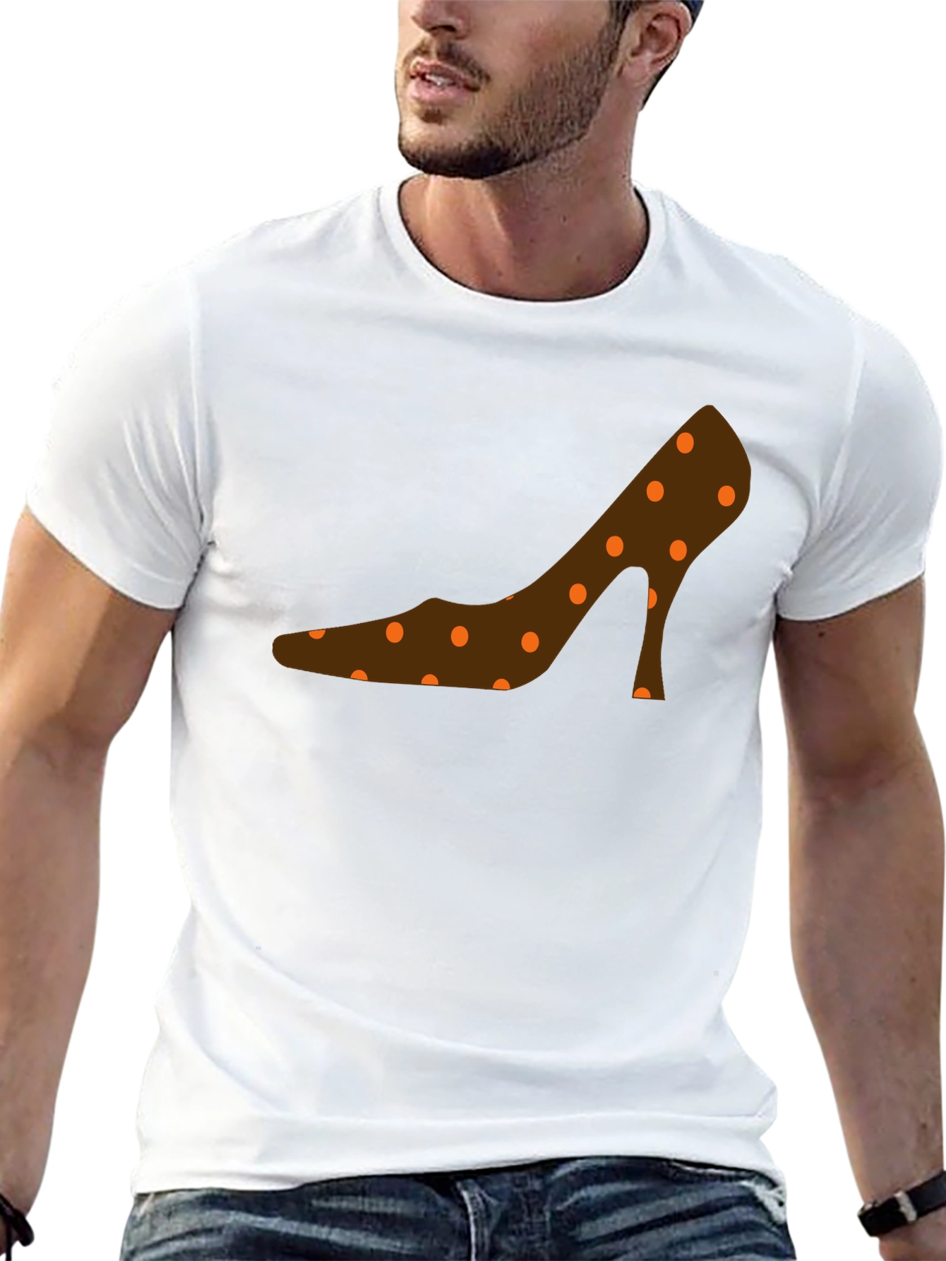 Polka Dot Shoe Graphic T-Shirt