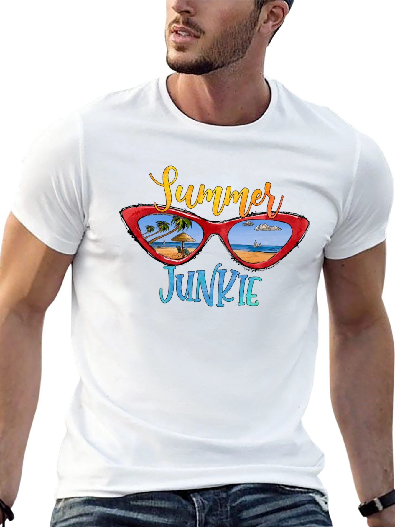 Summer Junkie Graphic T-Shirt - Beach Vibes!