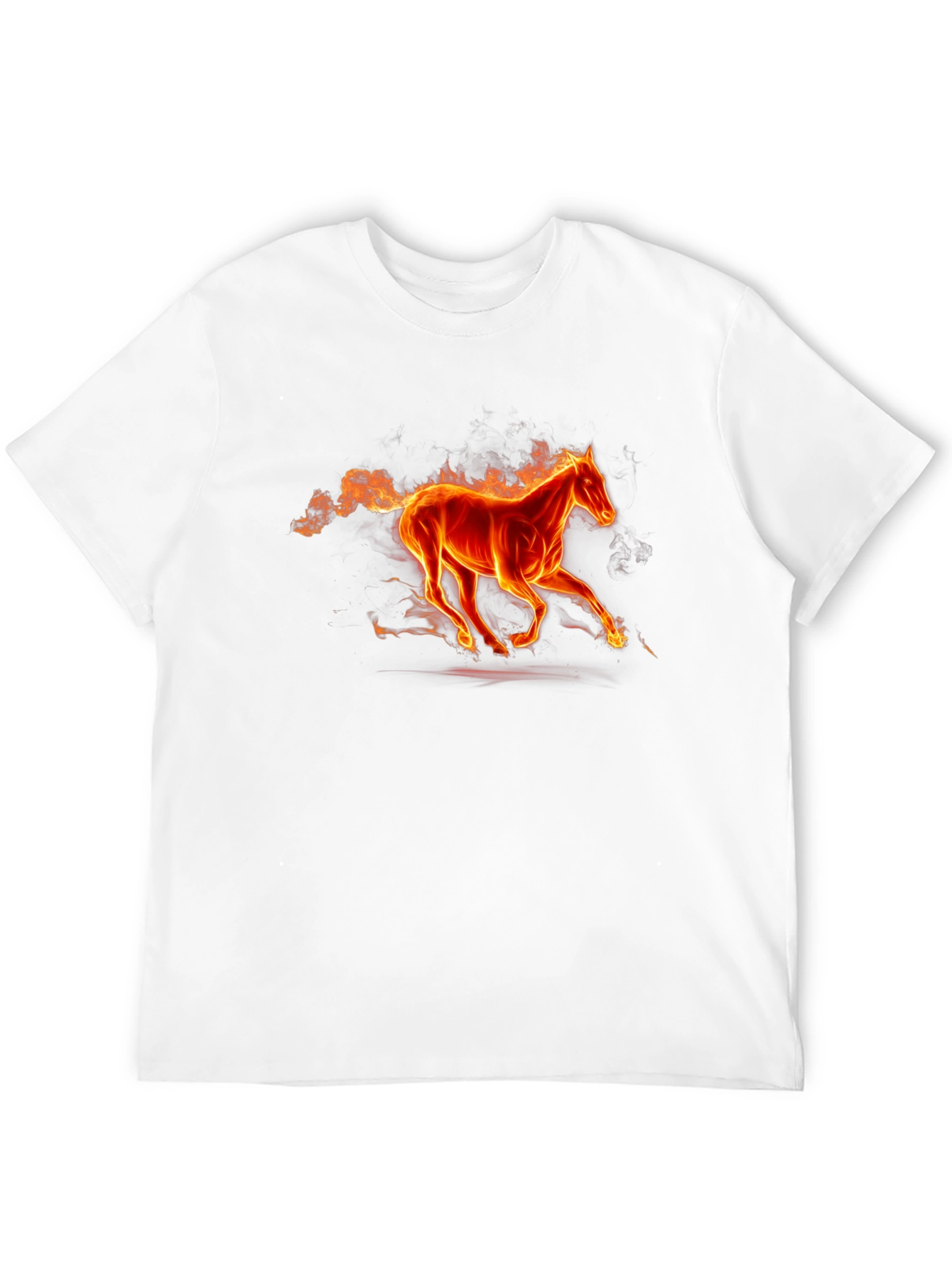 Fiery Horse Graphic Tee - Bold Black T-Shirt