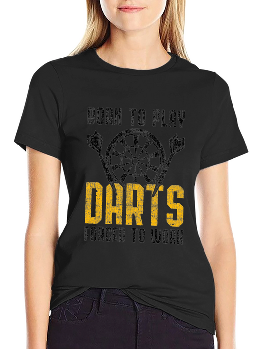 Born to Play Darts Mens Graphic T-Shirt