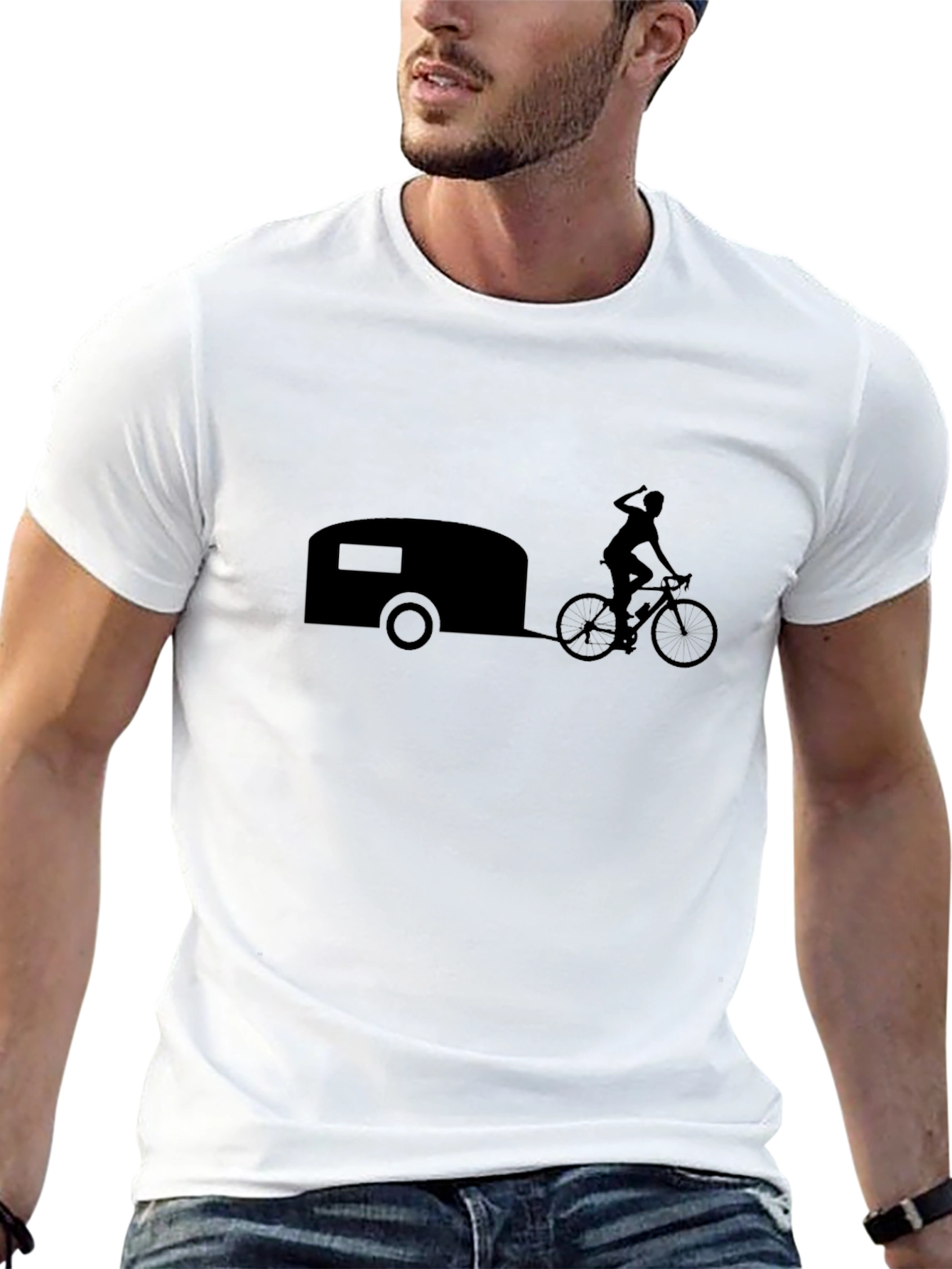 Bicycle Camper Black T-Shirt
